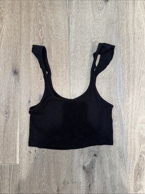 Urban Outfitters Black Ribbed Scoop Tank